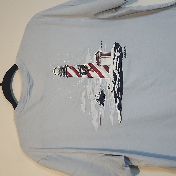 J.crew Light Blue T-Shirt with Sailboat Design - Picture 10 of 11